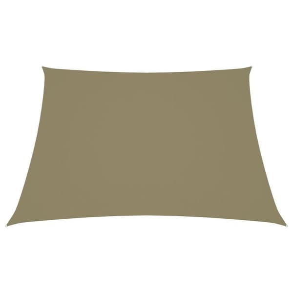vidaXL Solsegel oxfordtyg trapets 2/4x3 m beige