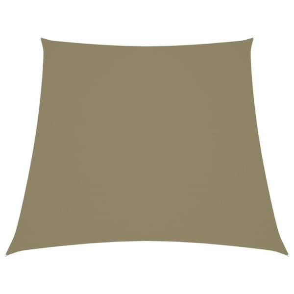 vidaXL Solseil oxfordstoff trapesformet 2/4x3 m beige