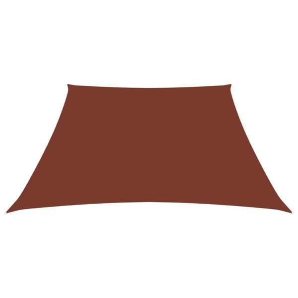 vidaXL Solsegel oxfordtyg trapets 2/4x3 m terrakotta