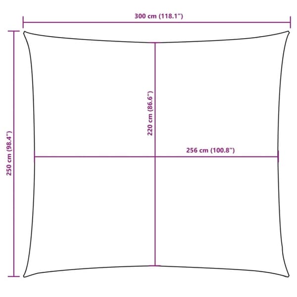 vidaXL Aurinkopurje Oxford-kangas suorakaide 2,5x3 m ruskea