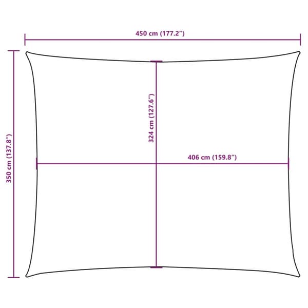 vidaXL Aurinkopurje Oxford-kangas suorakaide 3,5x4,5 m ruskea