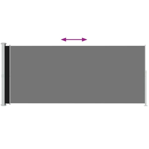 vidaXL Sisäänvedettävä terassin sivumarkiisi 220x500 cm musta