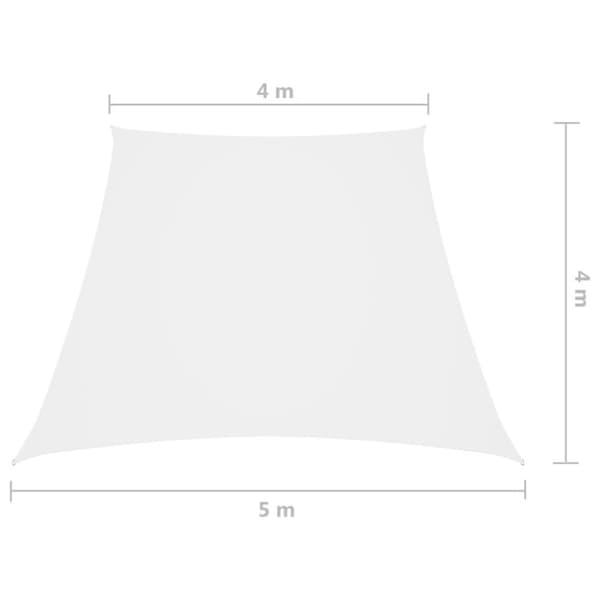 vidaXL solsejl 4/5x4 m oxfordstof trapezfacon hvid