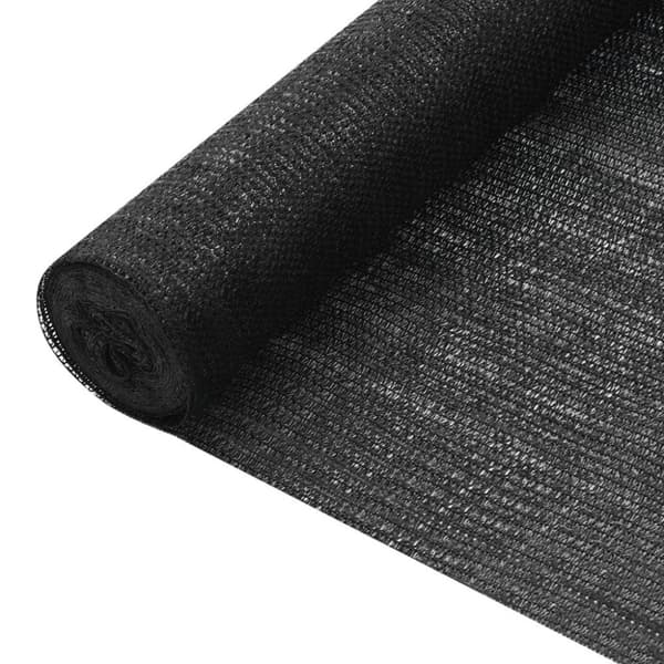 vidaXL afskærmning 3,6x50 m HDPE 75 g/m² sort