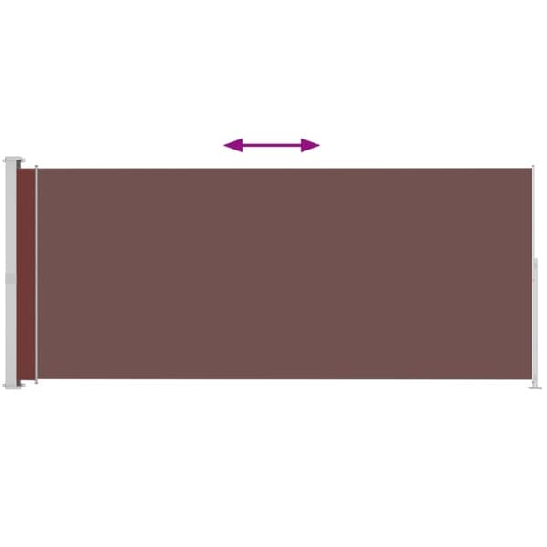 vidaXL Sisäänvedettävä terassin sivumarkiisi 220x500 cm ruskea