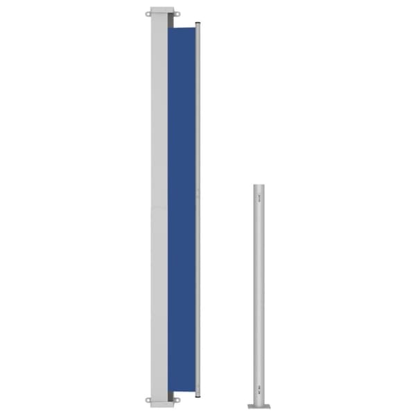 vidaXL Sisäänvedettävä terassin sivumarkiisi 220x500 cm sininen