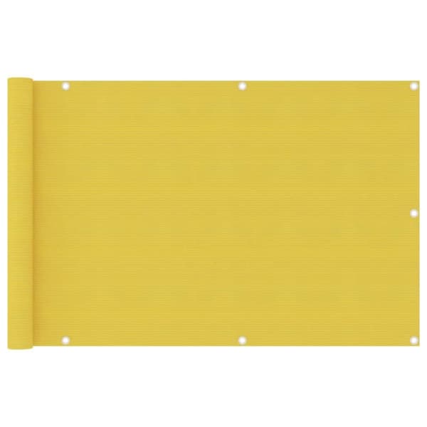vidaXL Balkongskjerm gul 90x400 cm HDPE
