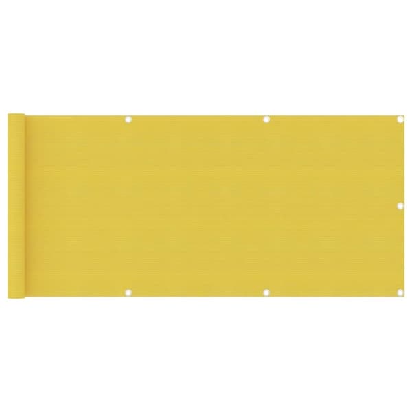 vidaXL altanafskærmning 75x500 cm HDPE gul