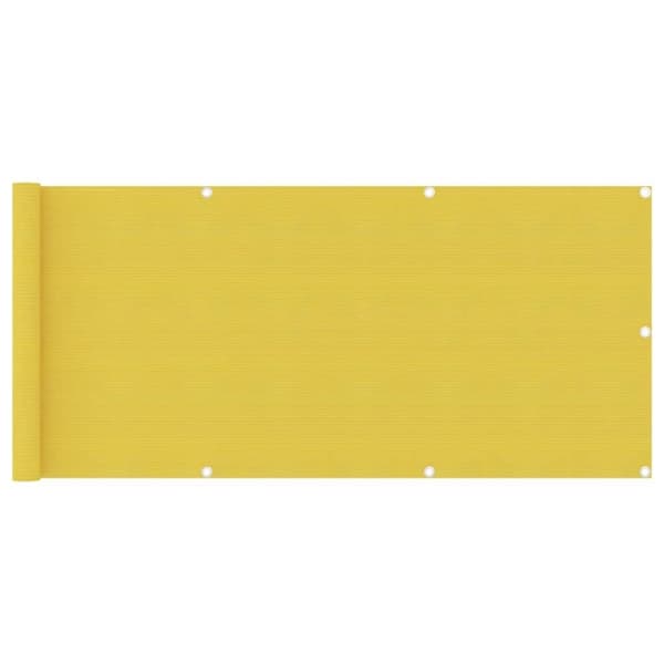 vidaXL altanafskærmning 75x400 cm HDPE gul
