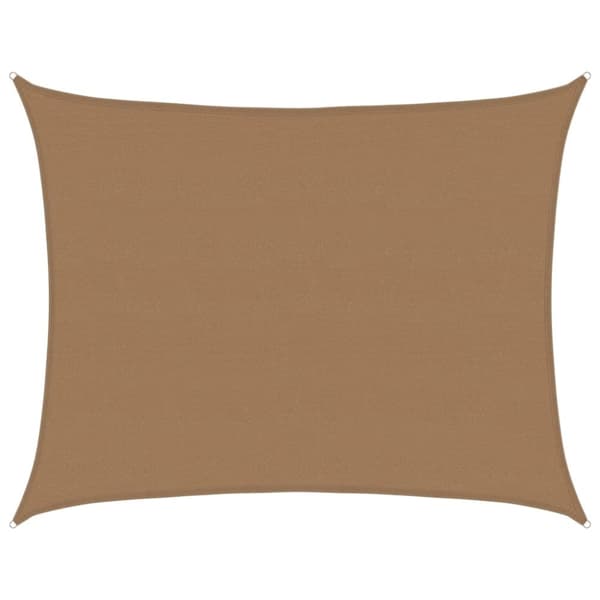 vidaXL Solseil 160 g/m² gråbrun 6x7 m HDPE
