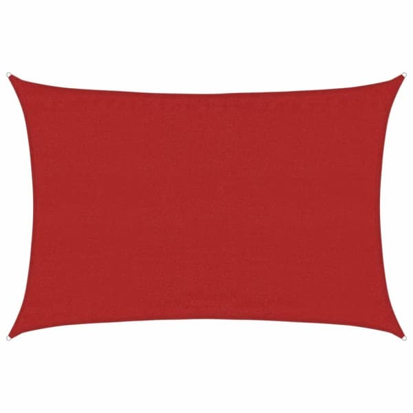 vidaXL Aurinkopurje 160 g/m² punainen 3,5x5 m HDPE