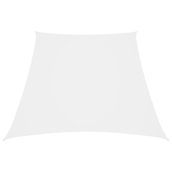 vidaXL solsejl 3/5x4 m trapezformet oxfordstof hvid
