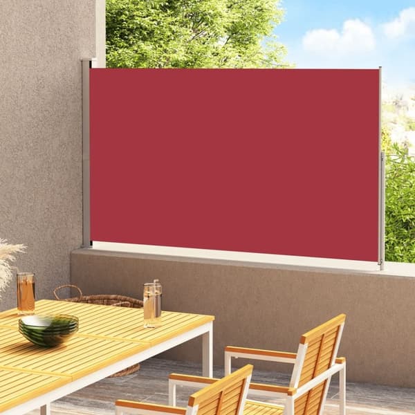 vidaXL sidemarkise til terrassen 220x300 cm sammenrullelig rød