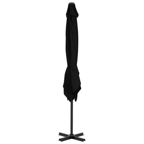 vidaXL Frihängande parasoll med aluminiumstång svart 250x250 cm