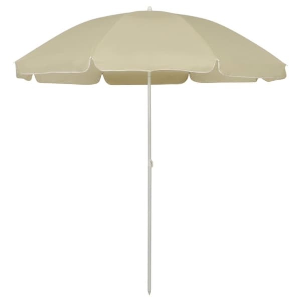 vidaXL Strandparasoll sandgul 240 cm