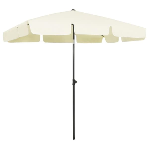 vidaXL Strandparasoll gul 200x125 cm