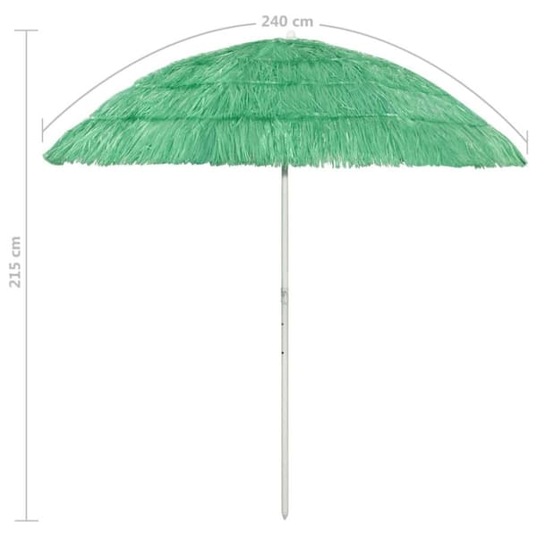 vidaXL Strandparasoll Hawaii grønn 240 cm