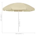 Miniatyrbillede 6 af 6: vidaXL strandparasol 240 cm sandgul