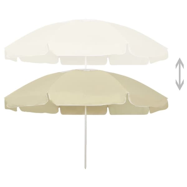 vidaXL strandparasol 240 cm sandgul