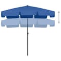 Miniatyrbilde 3 av 8: vidaXL Strandparasoll asurblå 200x125 cm