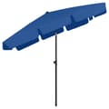 Miniatyrbilde 4 av 8: vidaXL Strandparasoll asurblå 200x125 cm