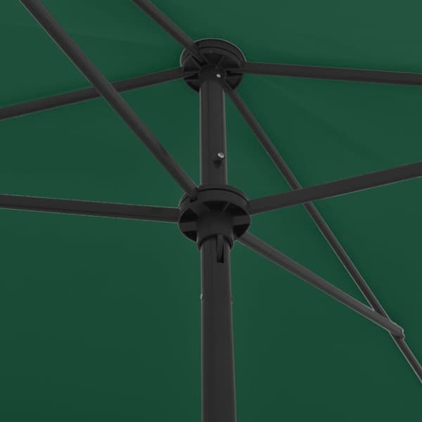 vidaXL Strandparasoll grønn 200x125 cm