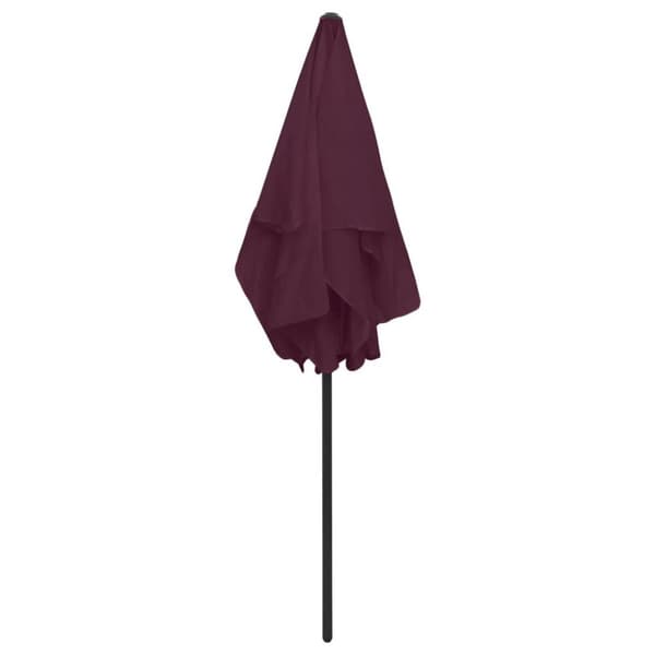 vidaXL Strandparasoll vinrød 180x120 cm