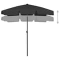 Miniatyrbilde 3 av 8: vidaXL Strandparasoll svart 180x120 cm