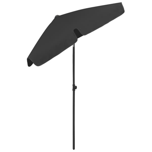 vidaXL Strandparasoll svart 180x120 cm