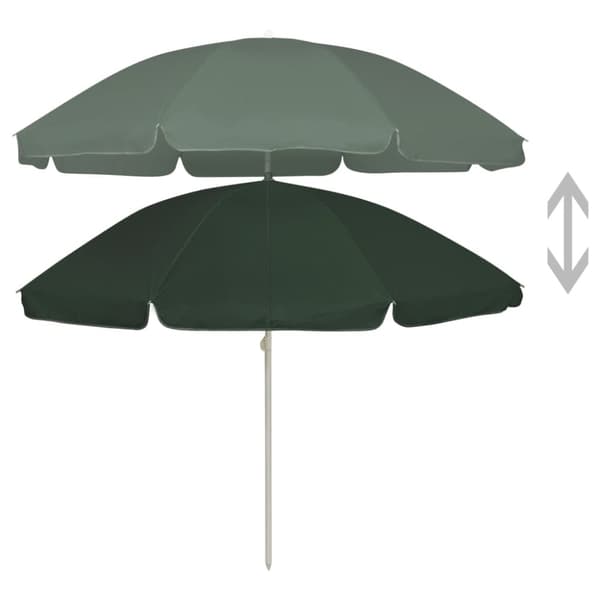 vidaXL strandparasol 240 cm grøn
