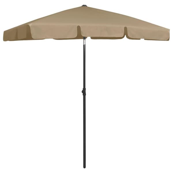 vidaXL strandparasol 180x120 cm gråbrun