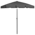 Miniatyrbillede 4 af 8: vidaXL strandparasol 180x120 cm antracitgrå