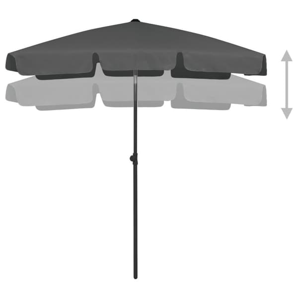 vidaXL strandparasol 180x120 cm antracitgrå