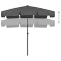 Miniatyrbilde 5 av 8: vidaXL Strandparasoll antrasitt 200x125 cm
