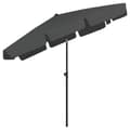 Miniatyrbilde 6 av 8: vidaXL Strandparasoll antrasitt 200x125 cm