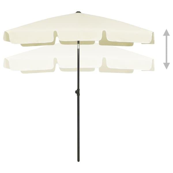 vidaXL Strandparasoll gul 180x120 cm
