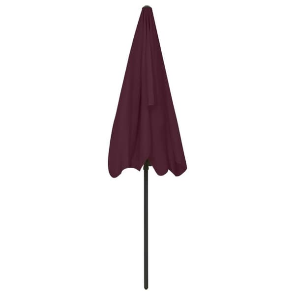 vidaXL Strandparasoll vinrød 200x125 cm