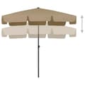 Miniatyrbilde 5 av 8: vidaXL Strandparasoll gråbrun 200x125 cm