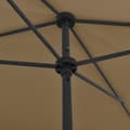 Miniatyrbilde 2 av 8: vidaXL Strandparasoll gråbrun 200x125 cm