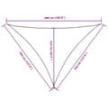 Pikkukuva 11 / 11: vidaXL Aurinkopurje Oxford-kangas kolmio 3,5x3,5x4,9 m musta