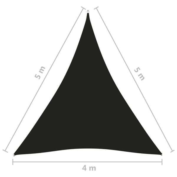 vidaXL Solsegel oxfordtyg trekantigt 4x5x5 m svart