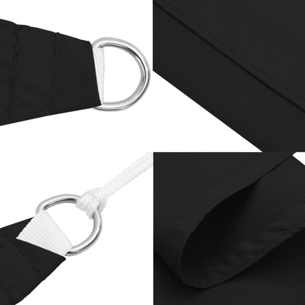 vidaXL Solsegel oxfordtyg rektangulärt 3x6 m svart
