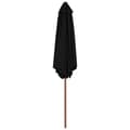 Miniatyrbillede 4 af 6: vidaXL parasol 270 cm træstang sort