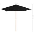 Miniatyrbillede 6 af 6: vidaXL parasol 270 cm træstang sort