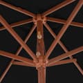 Miniatyrbillede 2 af 6: vidaXL parasol 270 cm træstang sort