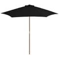 Miniatyrbillede 1 af 6: vidaXL parasol 270 cm træstang sort