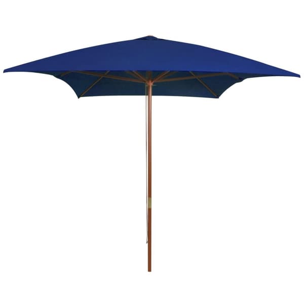 vidaXL Utendørs parasoll med trestang svart 200x300 cm
