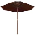 Miniatyrbilde 3 av 6: vidaXL Dobbel parasoll med trestang 270 cm terrakotta
