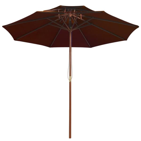 vidaXL Dobbel parasoll med trestang 270 cm terrakotta