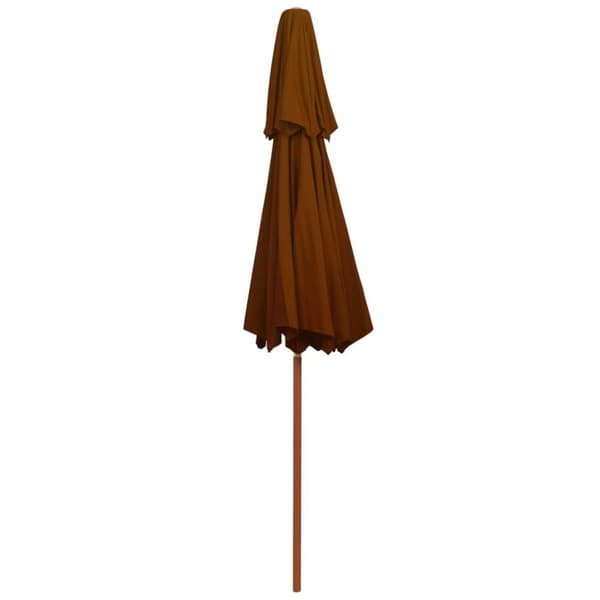 vidaXL Dobbel parasoll med trestang 270 cm terrakotta
